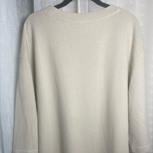 NWT Poetry Button Detail Top Hemp & Organic Cotton Size 16 Lagenlook Parchment - Picture 5 of 12